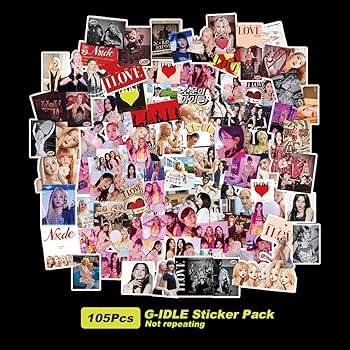 Amazon.co.jp: for (G)I-DLE キャラクターシール 105枚 for (G)I